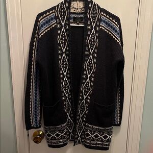 Lucky Brand Navy Open Cardigan size Small